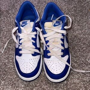 Nike Dunk Blue and White Sneakers size 4.5Y